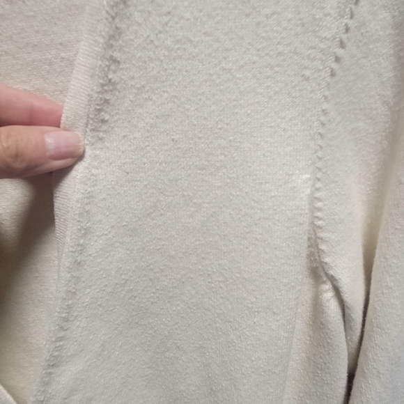 Ann Taylor Cream V-Neck Cardigan - Picture 9 of 10
